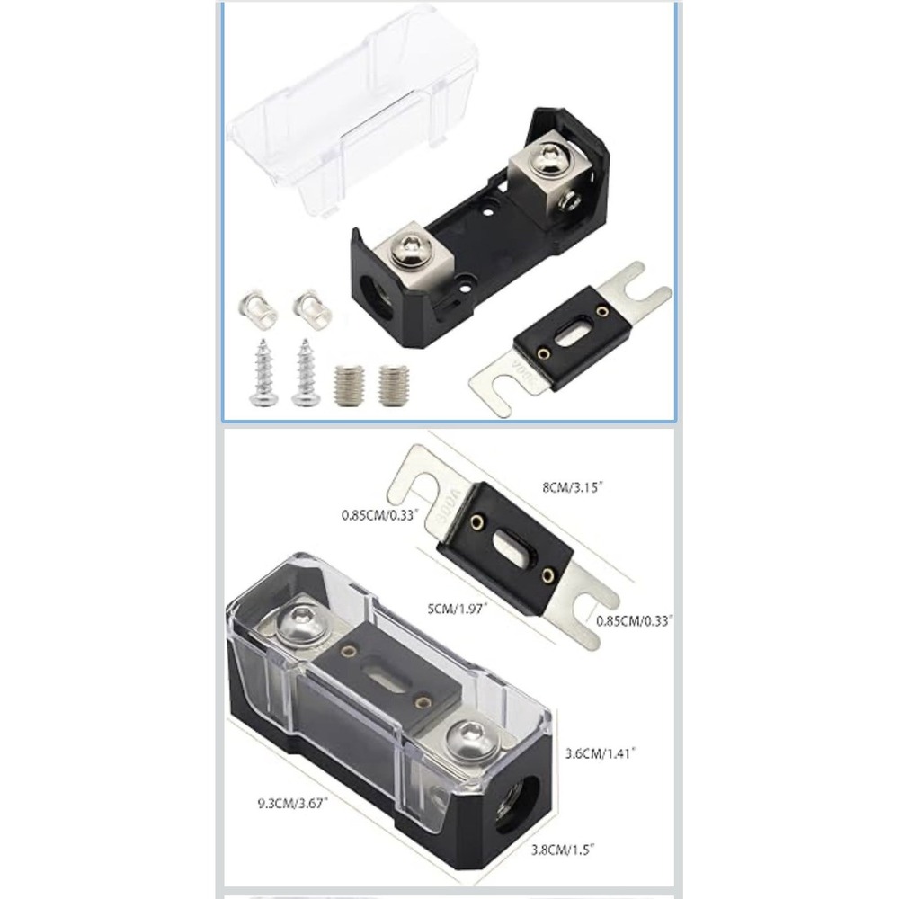 300A ANL Fuse Block Holder for 0 Gauge Wire Car Audio Sub Amp New